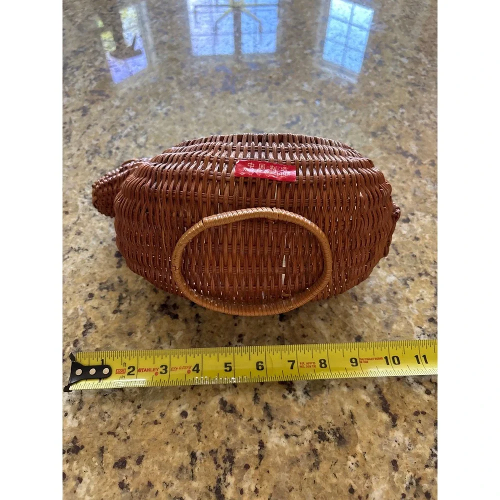 Wicker Rabbit Basket woven wood planter‎ Easter